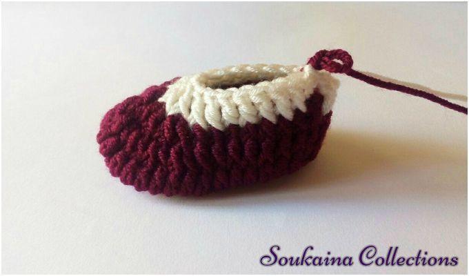 Gratis haakpatroon Babyslofjes Sara 9 Sara Baby Slofjes Soukaina 4