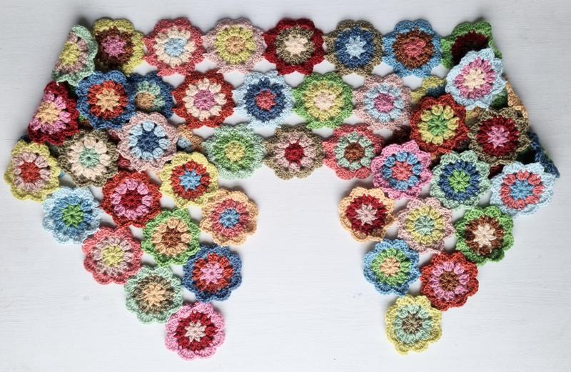 Bloemen Sjaal Haakpatroon 48 Bloemen Sjaal Afbeeelding 46