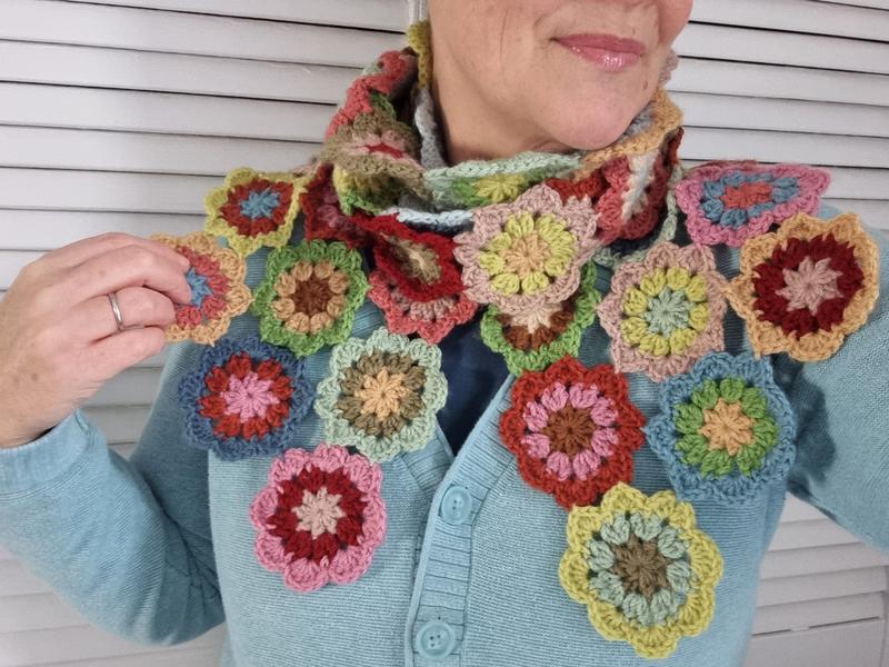 Bloemen Sjaal Haakpatroon 49 Bloemen Sjaal Afbeeelding 47
