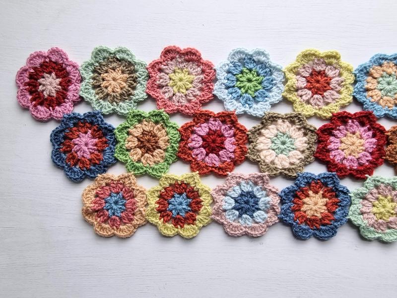 Bloemen Sjaal Haakpatroon 7 Bloemen Sjaal Afbeeelding 6