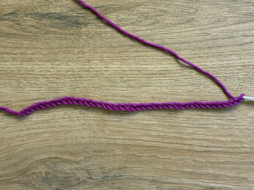 Genestelde V steek stap 1