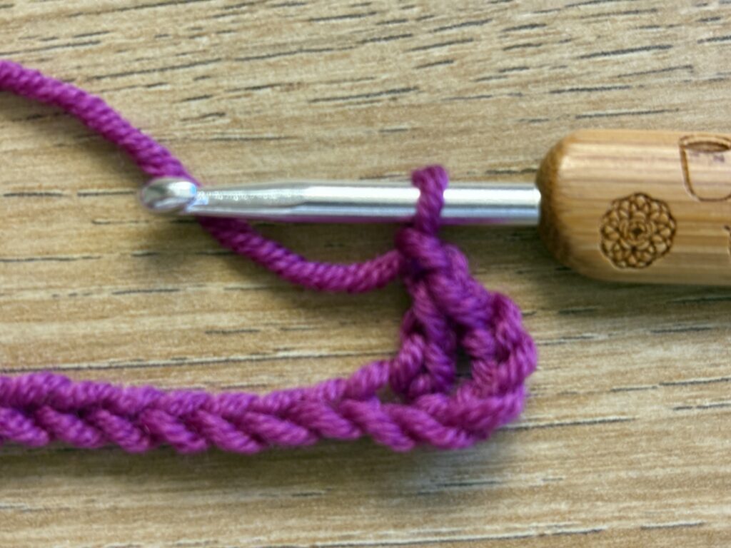 Genestelde V steek stap 4