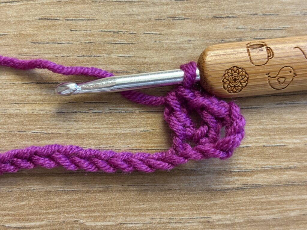 Genestelde V steek stap 5