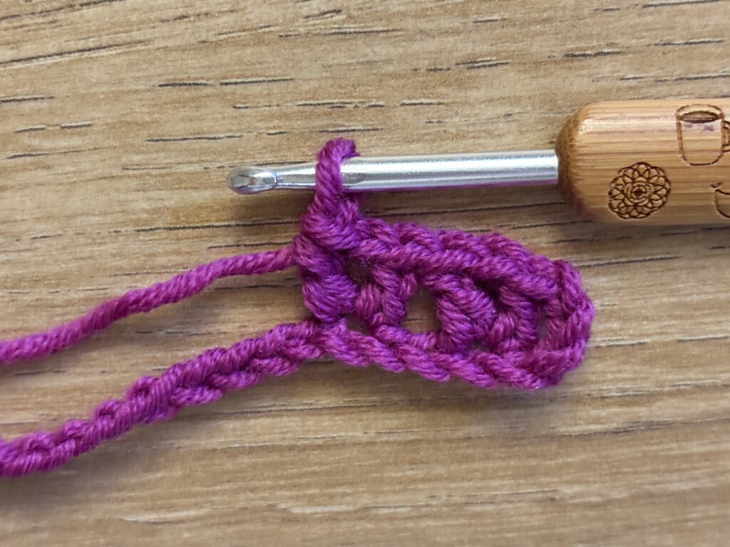 Genestelde V steek stap 7