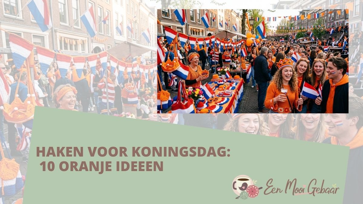 Feestelijke oranje decoraties en mensen