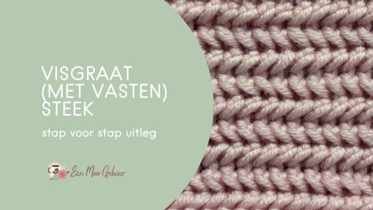 haken met visgraat met vasten steek